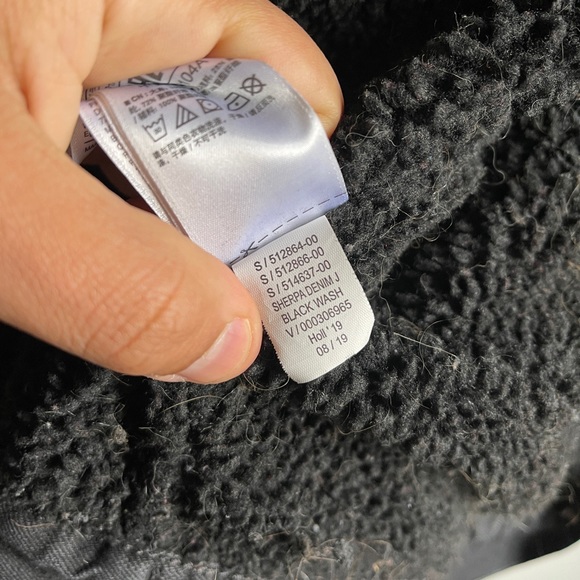 Gap Denim Jean Jacket Black Warm Mens Size Medium - Picture 10 of 11